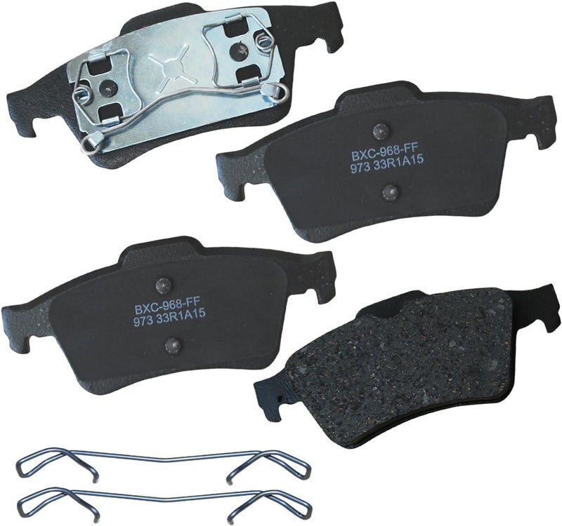 Bendix Premium SBC973 Ceramic Rear Brake Pads for Chevrolet Vectra 2008-2007, Mazda 3 2005-2004, 5 2006, Renault Laguna 2006, Saab 9-3 2003, Volvo S40 2005, V50 2005 - Image 1